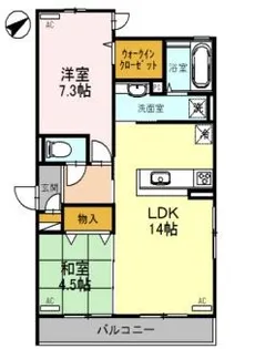 ラ メゾン ド ボヌール 桜塚【2階】の間取り