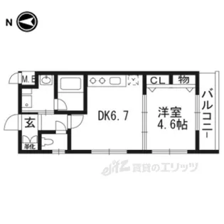 ベラジオ京都壬生WESTGATE【1階】の間取り