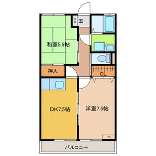 カルティエ石井【1階】の間取り