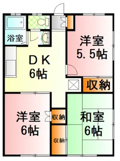 山口ハイツ5【2階】の間取り