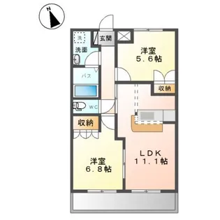 スプリーム ユー【2階】の間取り