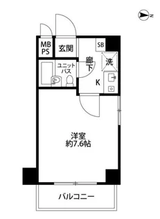 ライオンズマンション東駒形【3階】の間取り