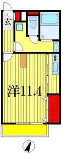 クレール・シャンブル【2階】の間取り