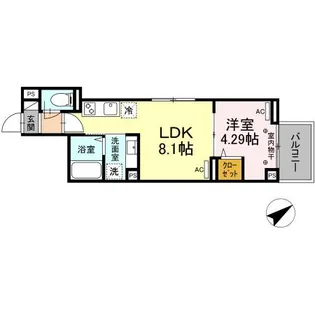 ルリアン船橋【2階】の間取り