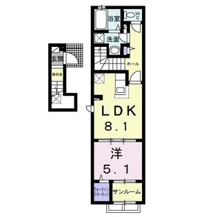 Kプレイス【2階】の間取り