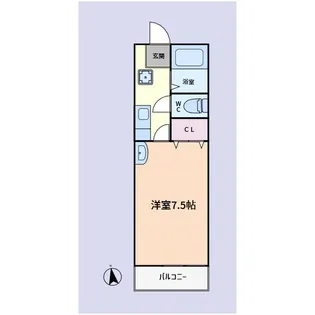 クイーンシップヒロ【2階】の間取り