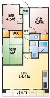 アプリーレ垂水【6階】の間取り