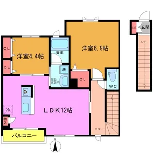 エルハーベン【2階】の間取り