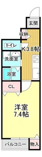 エクセルシャトー【1階】の間取り