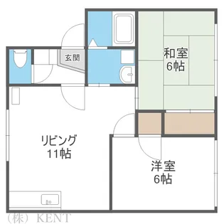 プレザントKハイツ 3号棟【3階】の間取り