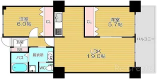 うえほんまちハイハイタウン【13階】の間取り