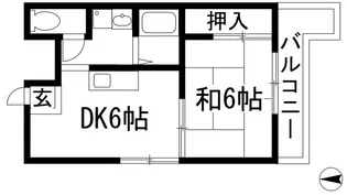 睦ハイツ【3階】の間取り