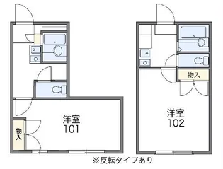 パレス二色浜B棟【3階】の間取り