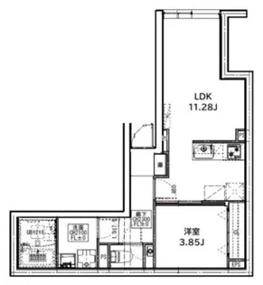 CREAL新富町【1階】の間取り