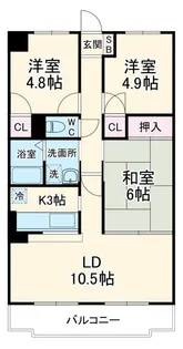フローラル霧が丘【1階】の間取り