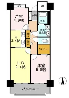 品川シーサイドビュータワーI【15階】の間取り