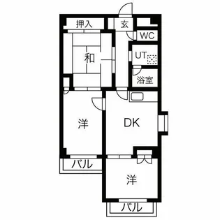 シャトーハピネス【4階】の間取り