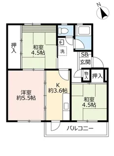 UR徳力【3階】の間取り