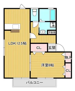 フラッツァ東仙台【1階】の間取り