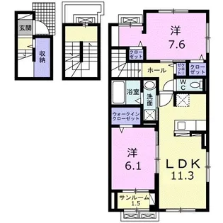 ナリワリ リリー【3階】の間取り