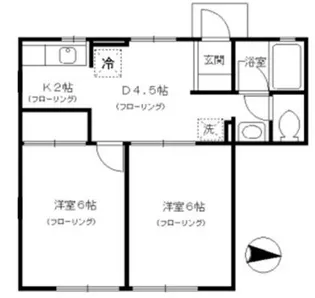 エクセレントタウンB棟【1階】の間取り