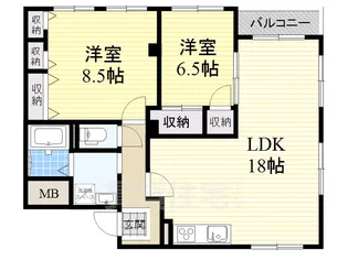 アメニティーKB【1階】の間取り