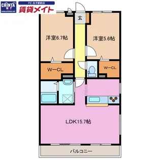 シールウインデ N【2階】の間取り