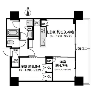 THE YOKOHAMA FRONT TOWER【26階】の間取り