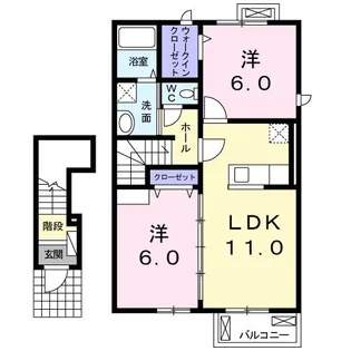 ブリアンコリーヌ II【2階】の間取り