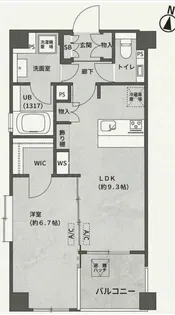 デュオスカーラ西麻布タワーEAST【8階】の間取り