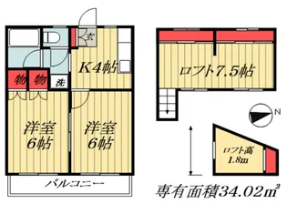コートスイートピー【2階】の間取り