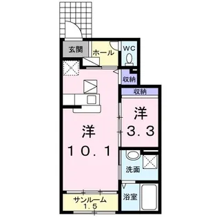 アン・ソレイユ【1階】の間取り