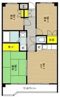 グランパレス堀口【1階】の間取り