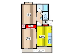 塚越パークハイツ【2階】の間取り