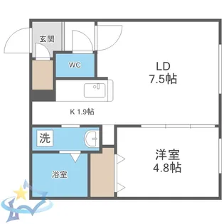 upper village南円山【1階】の間取り