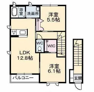 リオベージュ【2階】の間取り
