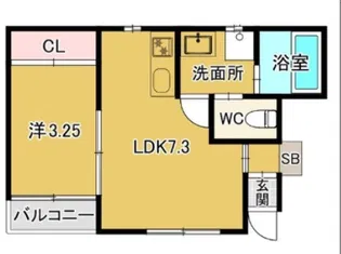 PlansOne浜の宮【1階】の間取り