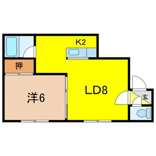 カレントハウス【1階】の間取り