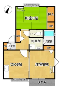 フレア十日市場【1階】の間取り