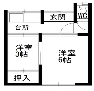 長崎県佐世保市小佐世保町9-14ウッドハウス【2階】の間取り