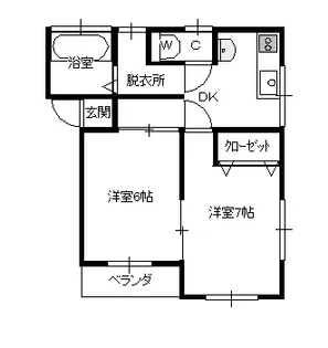 コーポ里住【2階】の間取り