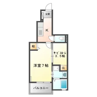 フルーリール【1階】の間取り