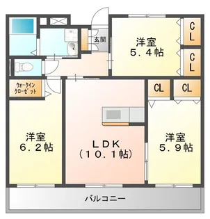 ルミエール栄【2階】の間取り