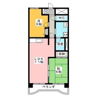 メゾンベレール【6階】の間取り
