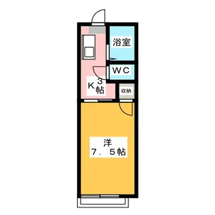 1Kの間取り画像