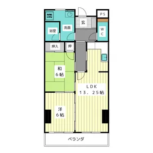 ティアラ山里【1階】の間取り