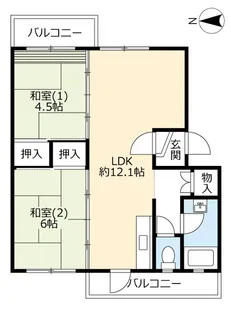 UR平城第一【4階】の間取り
