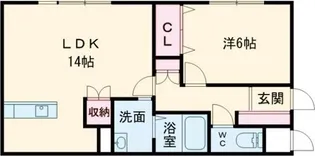 1LDKの間取り画像