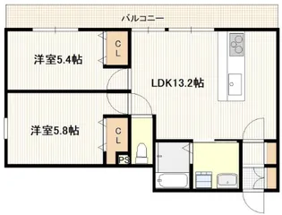 シャンクス屋代【1階】の間取り