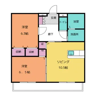 ルミエール栄【1階】の間取り